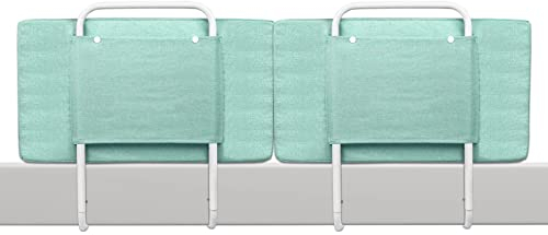 AufuN Ausfallschutz Kinderbett Bettgitter, 5-Loch höhenverstellbar, Fallschutz, Baby-Sicherheitsgitter mit Abnehmbar und Waschbarer Reißverschluss für Familienbett und Kinderbett (50cm,Grüner See)