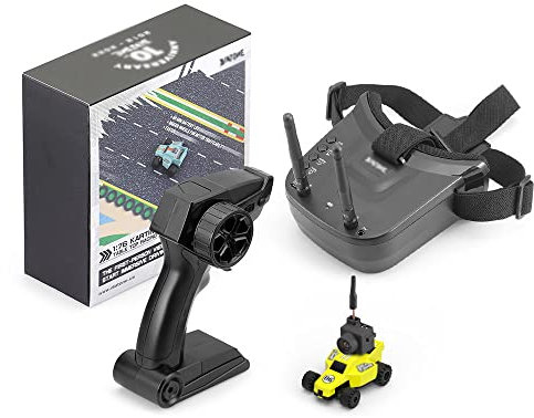 QAQQVQ Remote Control Car With Camera & FPV Glasses, 2.4Ghz 1/76 Scale Mini Kart RC Car Remote Control Truck Monster Trucks For Adult Boys Kids