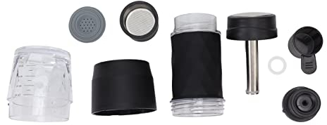 Tnfeeon Máquina de café Espresso Portátil Manual Espresso Mini Cafetera con Cápsulas de café Molido Espresso Máquina de café Espresso Portátil para Viajes Camping Oficina Hogar (Negro)
