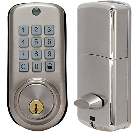 Natudeco Keyless Entry Door Lock Set Digital Mechanical Code Lock Combination Door Lock for Garage Hotel Office Studio Warehouse Security Hardware