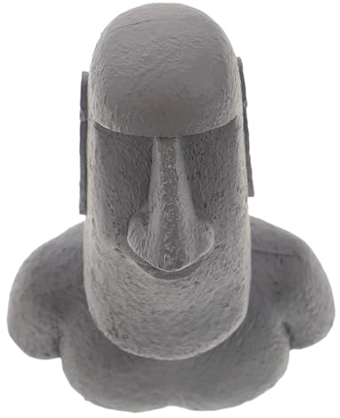 Happyyami Moai Statue Aus Resin Niedliches Moai- Für Wohnzimmer Schreibtisch Garten Kunstvolle Osterinsel Figurine Moderne Deko Für Vielseitige Nutzung