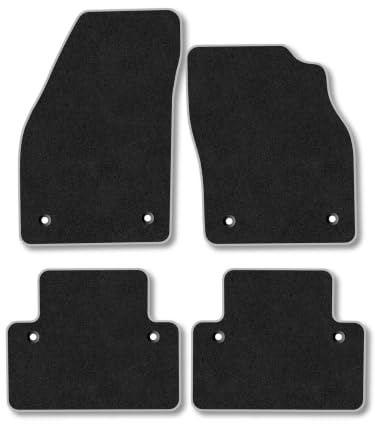 Volvo S40 (2003-2012) Carpet Car Mats | Grey Edge Trim Tailored Fit Floor Mats Full Coverage Protection Accessories Easy Clean Anti Slip Made in the UK