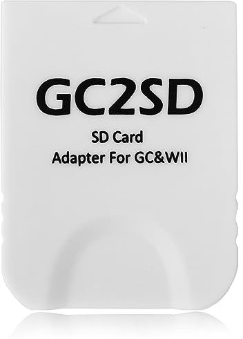Hyamass GC2SD Storage Save Gamecube Memory Card Adapter Micro SD Card Adapter TF Card Reader Plug and Play Portable Professional Game Console Micro Storage Card Adapter for Wii and Gamecube/GC (White)