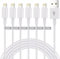iPhone Ladekabel 6Pack[1m/1m/1.8m/1.8m/1.8m/3m] iPhone Original Kabel [MFi Certified] iPhone Kabel Anwendbar auf Apple iPhone14/13/14 Pro/13 Pro/13/12/11/XS/XR/8 und Mehr(Weiß)