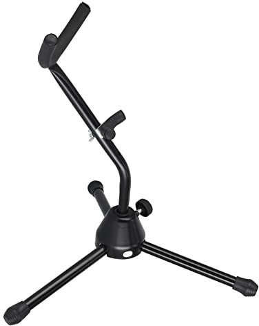 Supporto per Sassofono Contralto in Metallo, Supporto per Sassofono Pieghevole Supporto per Sax Base con Staffa Triangolare Supporto Pieghevole Portatile