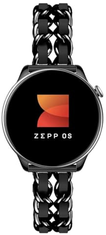 ZUREGO Metallarmband mit Leder für Amazfit GTR Mini/GTR 42mm Armband, Damen Edelstahl Armband Gliederarmband Ersatzarmband Kompatibel mit Amazfit GTR Mini/GTR 42mm Armband (G)