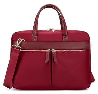 Aliuciku Laptop Handtasche Damen Laptoptasche 13 14 15 Zoll Damen Aktentasche Arbeitstasche Tote Bag Businesstasche (Color : Red, Size : 15 inch)