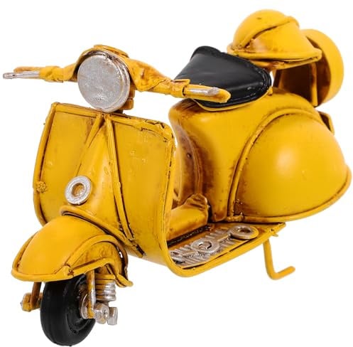 Luxshiny Vintage-Motorradmodell Aus Metall Modellbau Motorrad Als Retro Motorrad Deko Und Desktop-Ornament Für Büro Wohnzimmer Schlafzimmer Regal 4.72X2.64X1.77 Zoll