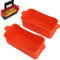 2Pcs Silicone Grease Cup Liners for Blackstone Grill Reusable Grease Catcher Liner Grill Grease Tray Drip Pan Liners Rear Catcher Snugly Grease Leak-Proof Barbecue Accessories (Orange)