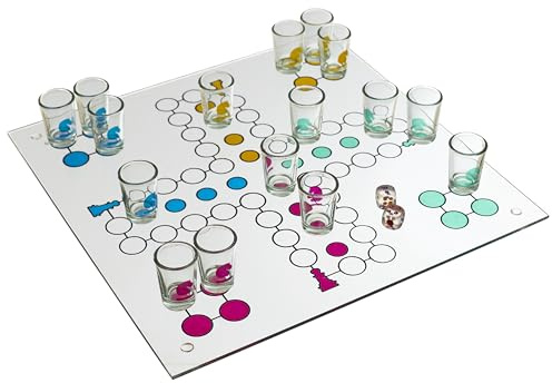 Mister Gadget Kräuterschere 5-Fach Klinge Inkl. Reinigungskamm | Ludo-Spiel im Glas, inklusive Spielbrett und Spielfiguren, perfekt für Abende mit Freunden, mehrfarbig