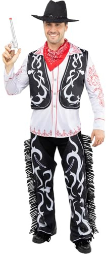 Funidelia | Cowboy Kostüm für Erwachene für Herren und Damen Cowboys, Indianer, Western - Kostüm für Erwachsene & Verkleidung für Partys, Karneval & Halloween - Größe M - Braun