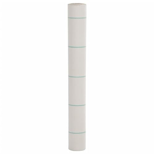 Sufrk Membrane anti-mauvaises herbes blanche 1 x 150 m en PP,Bâche de paillage anti-mauvaises herbes, toile anti-mauvaises herbes, jardin, tissu perméable à l'eau, stabilisation aux rayons U V
