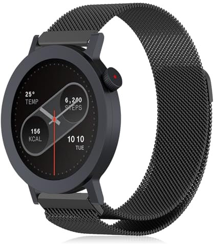 NicMool Correa Compatible con CMF by Nothing Watch Pro 2, Inoxidable Mesh Metal Magnética Pulsera para CMF by Nothing Watch Pro 2 - Negro