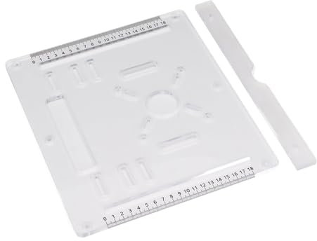 Cutting Machine Acrylic Base Plate Woodworking Table Backing Insert Plate with Stainless Steel Fasteners 0-7.1in Width Adjustment