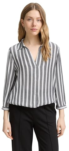 Tom Tailor Damen 1047179 Regular Fit Bluse in Knitter-Optik (1er Pack)