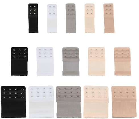 Extensores de sujetador para mujer, 15 unidades, 4 ganchos, 3 ganchos, 2 ganchos, 2 ganchos, 3 ganchos, 4 ganchos, 3 filas, extensor de sujetador suave, cierre elástico, ropa interior, hebilla de