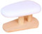 LOVIVER Mini Tabla de Planchar, Base de Madera, Tabla de Hierro compacta, Taburete de Planchado para Manualidades caseras, Habitaciones, Costura, Planchado, Blanco 29cmx18cmx15cm