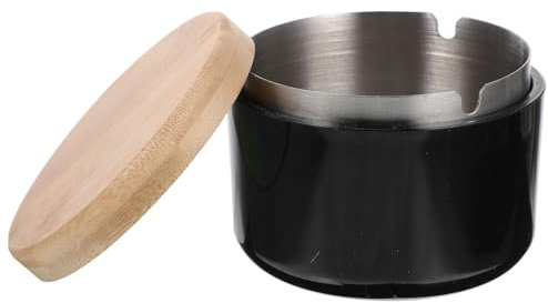 RORPOIR Robusto Posacenere in Acciaio Inossidabile Con Coperchio Antivento E Portacenere Da Tavolo