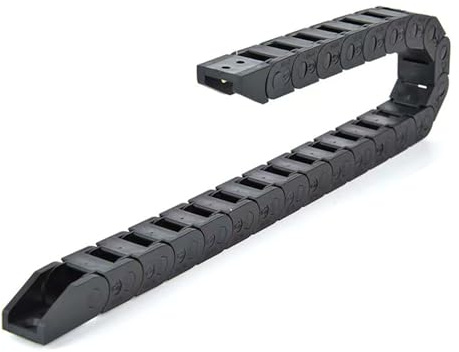 JDMAKJ 1M Schleppketten 10mm x 20mm Kabelschleppkette Drag Chain für 3D Drucker, CNC-Werkzeugmaschinen, Elektronische Geräte DIY Schleppkette Schwarz (1, 10mm X 20mm)
