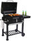 Neo Smoker Barbecue Charcoal Portable BBQ Grill Built-in Thermometer Adjustable Tray Side Shelf Wheels Storage for Home Garden Party Cooking