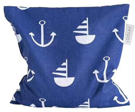 LOOLAY Kirschkernkissen Mikrowelle 20x20 cm – Wärmekissen aus 100% Baumwolle – Kirschkern Kissen Ideal bei Muskelverspannungen oder Menstruationsbeschwerden (anker)