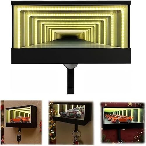 Erconsso Porte-clés Infinity Garage à LED pour voiture, garage, porte-clés, décoration murale pour mur, entrée, cuisine, décoration