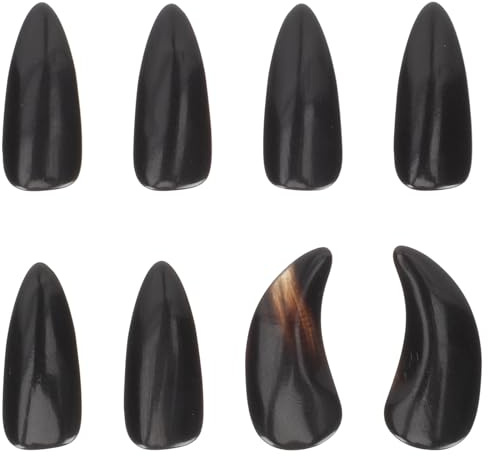 Healeved Guzheng Practice Nails Protective Fake Nails – Natural Horn Guzheng Finger Picks for Professional Performance and Daily Practice on Stringed Instruments