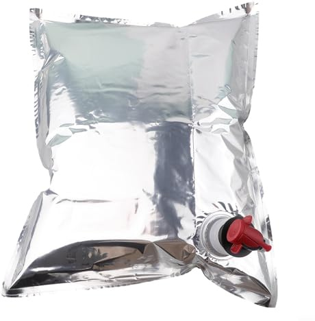 5er-Pack Ersatz-Beutel für Bag-in-Box-Getränkespender – 5 Liter, mehrschichtig mit Sauerstoff- und Lichtschutzschicht, geeignet für Wein, Saft & nicht-kohlensäurehaltige Getränke
