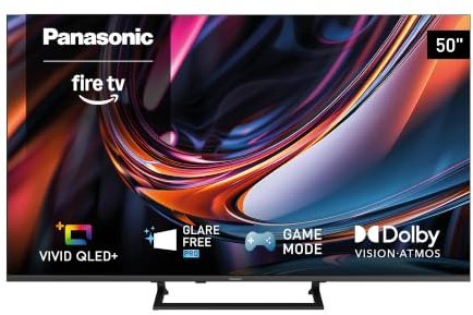Panasonic TV-50W80C, 4K UHD Vivid QLED+, Glare Free Pro, Fire TV Fernseher