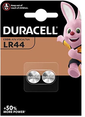 Duracell Pack de 8 pilas especiales botón alcalina tipo LR44