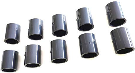 Lot de 10 Manchons PVC Pression / 32mm intérieur F/F PN16 / Manchon 32 mm pour Piscine et arrosage/Tés égaux