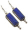 SilverStarJewel Original Navy Blau Rechteck Lapislazuli Ohrringe 3,8 cm 925 Solid Silber Gedenktag Heiße Angebote