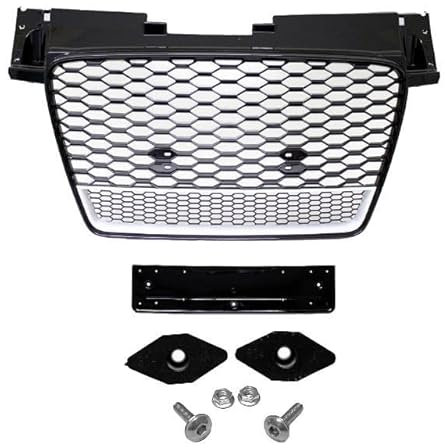 DM Autoteile Kühlergrill Wabengrill Schwarz glanz passt für TT 8J 06-16 ohne RS Emblem