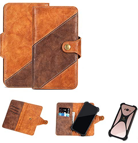 K-S-Trade Qualitativ & Innovativ Handy-Hülle Schutz-Hülle Bookstyle Case Wallet-Case Für Homtom S8 Handy Cover Bumper Kantenschutz Smartphone