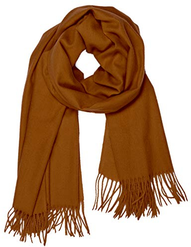 Caspar SC506 weicher warmer Unisex XL Schal einfarbig, Farbe:cognac, Größe:Einheitlich