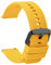 TStrap Silikon Uhrenarmband Schnellspanner 20mm - Weich Gelb Gummi Ersatz Uhrband für Smartwatch - Mehrere Farben für Herren Damen - wasserdichte Sport Edelstahlschnalle - 18mm 22mm