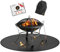 Feuerschalenmatten für unter der Feuerstelle – 121,9 cm, feuerfeste Grillmatten für den Außenbereich, Grilldeckschutz, Matte für unter dem Grill, Terrassenmatte