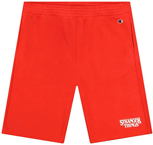Champion Unisex X Stranger Things Pantaloncini Bermuda Bermudas, Rot, L