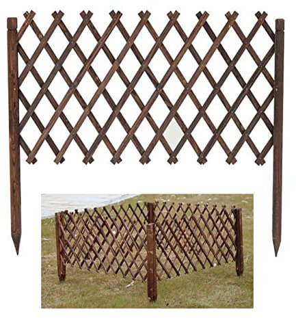 Hunde Garten Mobiler Sichtschutz Zaun - Einziehbarer Kletterrahmen Für Gartenpflanzen, Multifunktionaler Hölzerner Haustierzaun, Sichtschutzbarrieren Für Den Außenbereich (Size : 120 * 250cm)