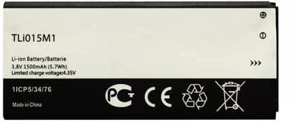 Audiosystem BATTERIA PER ALCATEL ONE TOUCH PIXI 4 OT-4034 1500MAH RICAMBIO TLI015M1 TLI015M7
