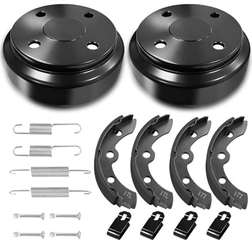 MOSNAI Golf Cart Brake Drums Hub Brake Shoes Kit for Club Car DS, Precedent
