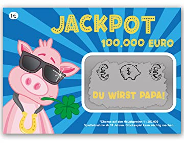 Joli Coon Lotto Jackpotlos - Du wirst Papa - Schwangerschaft verkünden mit Scherzlosen