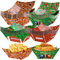 Shojoy 48 Stück Fußball-Papierschalen Quadratische Fußball-Snackschale Servierschale für Game Day Heckklappe Sport Event Fußball Party Supplies