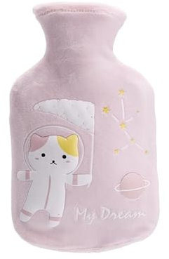 Wärmflasche, weich, warm, Handwärmer aus Plüsch, Cartoon, Einhorn, Katze, Kaninchen, Flamingo, 350 ml (Q)