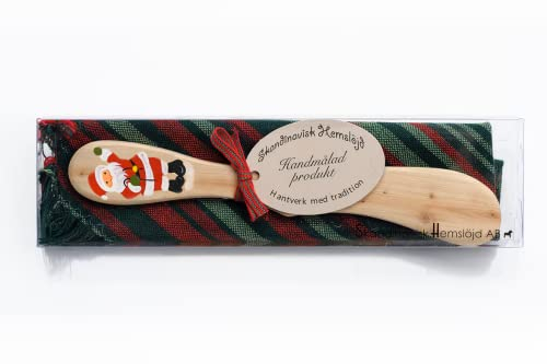 Sweden Deckchen & handbemaltes Buttermesser Weihnachtsmann Geschenkset
