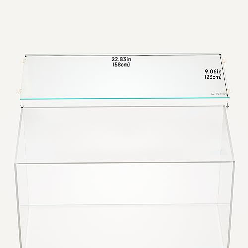 LANDEN Aquarium-Glasdeckel, 4 mm dick, transparent, mit 4 Clips für sichere Platzierung, 580 x 230 mm, für Aquarien mit einer Innenlänge von 583–585 mm, passend für LANDEN SD603036/SL603018