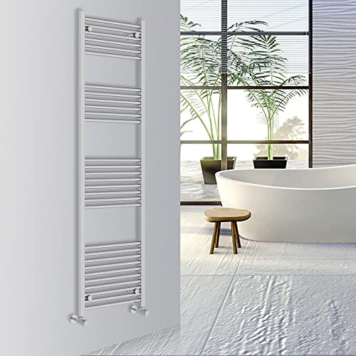 Warmehaus Straight Bathroom Heated Towel Rail Warmer 1800x500mm Chrome | Central Heating Bathroom Ladder Radiator, 1.5mm Premium Mild Steel, Wall Mounted, Durable Finish, For Kitchen, Living Room