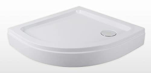 Sanotechnik Vesta Tasse de Douche Ronde en ABS en 2 Tailles différentes – Receveur de Douche, Receveur de Douche, Receveur de Douche, Baignoire, Salle de Bain, 80 x 80 x 15 cm