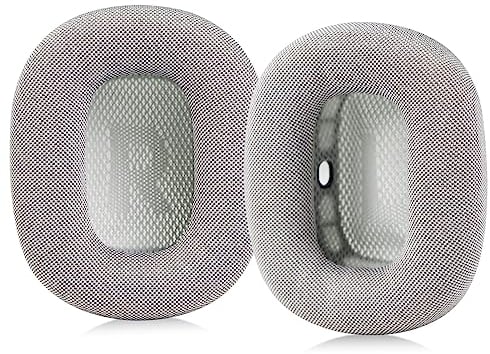 Sinowo Cuscinetti auricolari di ricambio per cuffie Apple AirPods Max, in tessuto a rete, con memory foam e magnete, più vicini all'originale (argento)
