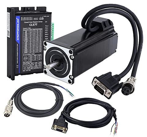 STEPPERONLINE 1 Achse Closed Loop Schrittmotor Kit 3,0 Nm 1000PPR Nema 23 Stepper Motor & Schrittmotor Treiber CL57T-V41 0-8,0A 24-48VDC für CNC Graviermaschine